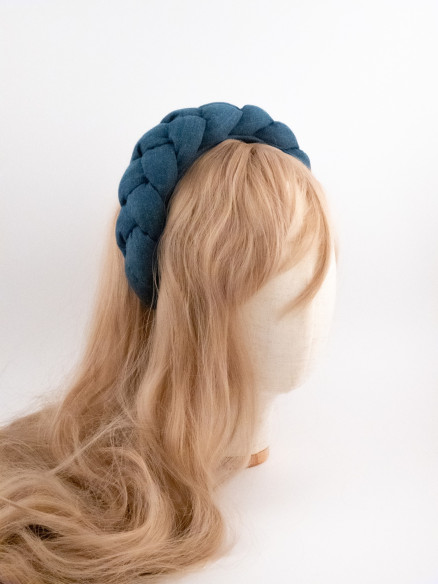 Braided Headband Indigo | MC Davidian Couture Collection