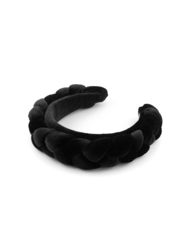 Braided Velvet Headband Noir | MC Davidian Couture Collection