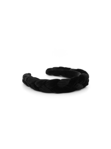 Braided Velvet Headband Noir | MC Davidian Couture Collection