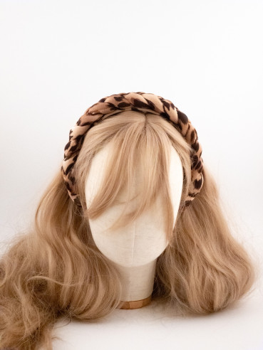 Braided Velvet Headband Noir | MC Davidian Couture Collection