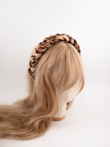 Braided Velvet Headband Noir | MC Davidian Couture Collection