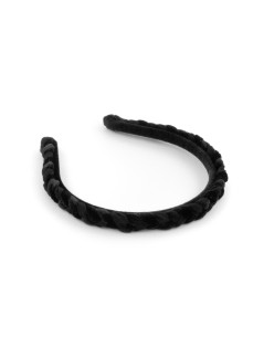 Black Satin Braided Headband | MC Davidian Couture Collection