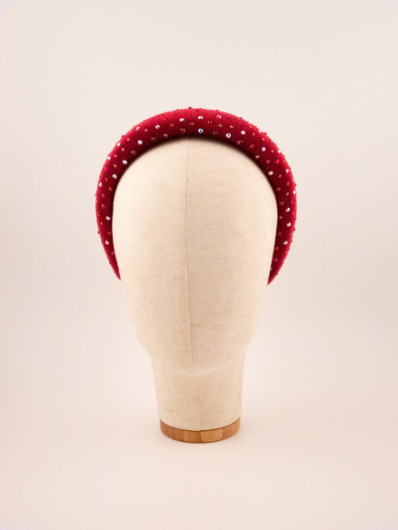 Pink Starry Padded Headband | MC Davidian Couture Collection