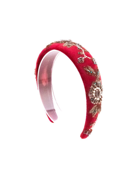 Pink Pearl Bouquet Headband | MC Davidian Couture Collection