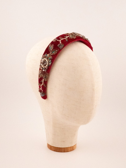 Pink Pearl Bouquet Headband | MC Davidian Couture Collection