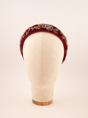 Pink Pearl Bouquet Headband | MC Davidian Couture Collection