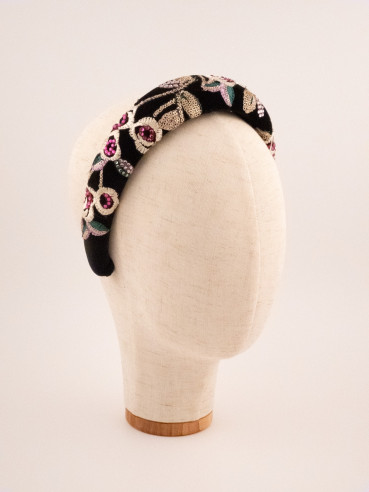 Black Velvet Roses Scrunchie | MC Davidian Couture Collection