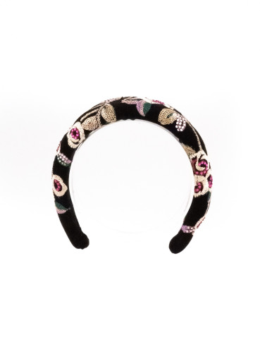 Black Velvet Roses Scrunchie | MC Davidian Couture Collection