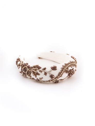 Ivory Garland Headband | MC Davidian Couture Collection