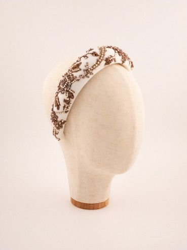 Ivory Garland Headband | MC Davidian Couture Collection
