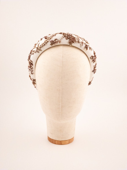 Ivory Garland Headband | MC Davidian Couture Collection