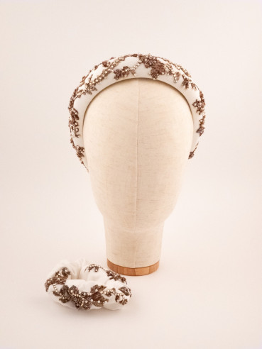 Ivory Garland Headband | MC Davidian Couture Collection