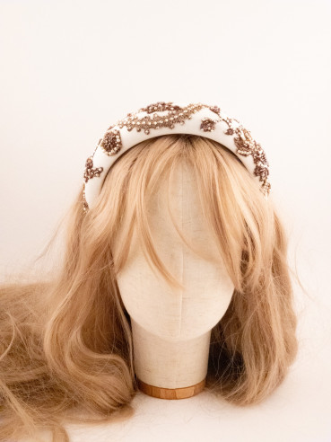 Ivory Garland Headband | MC Davidian Couture Collection