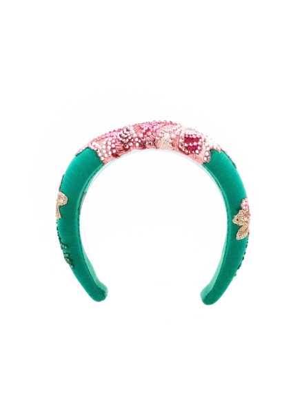 Emerald & Roses Headband | MC Davidian Couture Collection