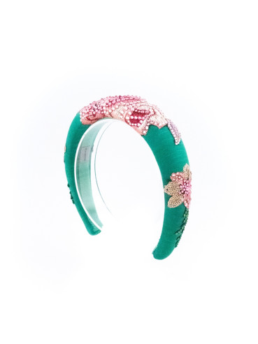 Emerald & Roses Headband | MC Davidian Couture Collection