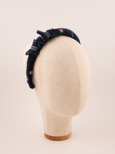 Green Floral Twist Headband | MC Davidian Couture Collection