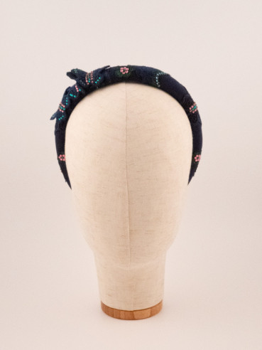 Green Floral Twist Headband | MC Davidian Couture Collection