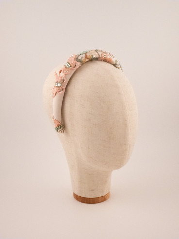 Green Floral Twist Headband | MC Davidian Couture Collection