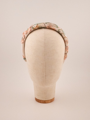 Green Floral Twist Headband | MC Davidian Couture Collection