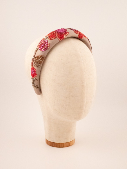 Blazing Rose Headband | MC Davidian Couture Collection