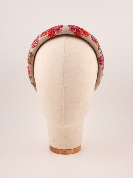 Blazing Rose Headband | MC Davidian Couture Collection