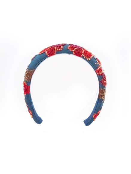 Blazing Rose Headband | MC Davidian Couture Collection