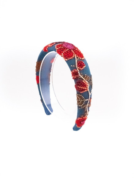 Blazing Rose Headband | MC Davidian Couture Collection