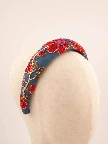 Blazing Rose Headband | MC Davidian Couture Collection