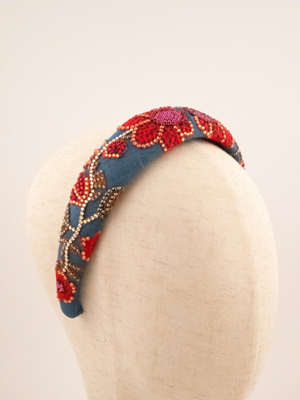 Blazing Rose Headband | MC Davidian Couture Collection