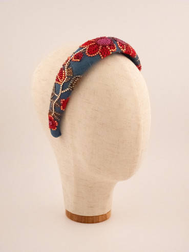 Blazing Rose Headband | MC Davidian Couture Collection