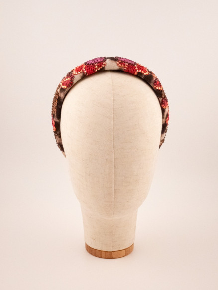Blazing Rose Headband | MC Davidian Couture Collection