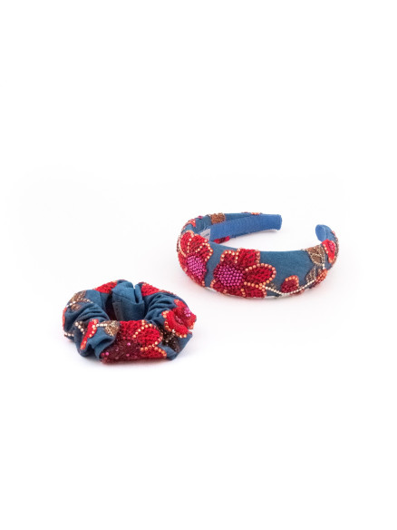 Pink Flame Scrunchie | MC Davidian Couture Collection