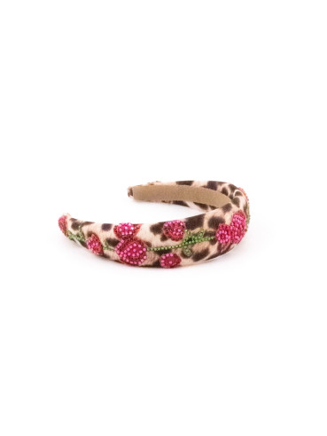 Leopard Cherry Headband | MC Davidian Couture Collection