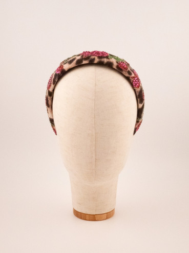 Leopard Cherry Headband | MC Davidian Couture Collection
