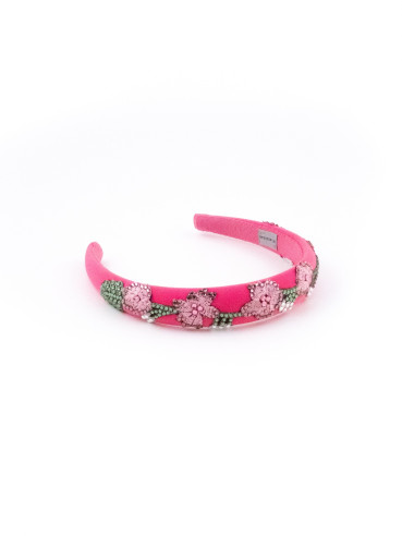Fuchsia Garden Headband | MC Davidian Couture Collection