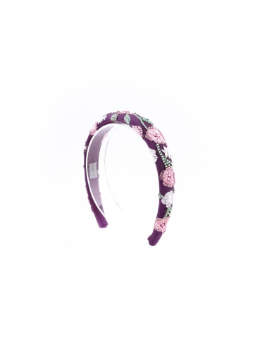Fuchsia Garden Headband | MC Davidian Couture Collection