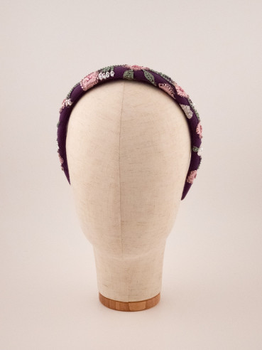 Fuchsia Garden Headband | MC Davidian Couture Collection