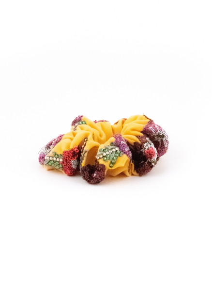 Saffron Braided Scrunchie | MC Davidian Couture Collection