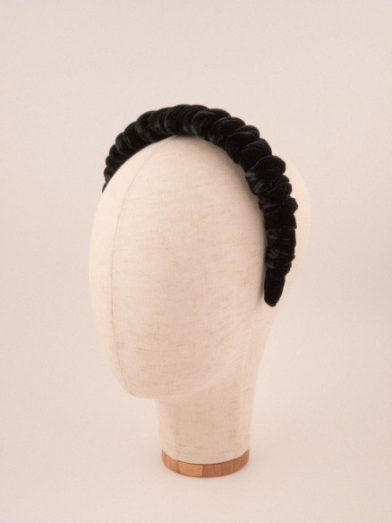 Black Velvet Twist Headband | MC Davidian Couture Collection