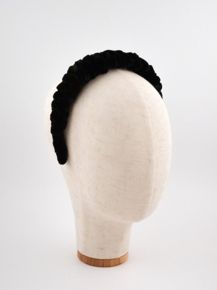 Black Velvet Twist Headband | MC Davidian Couture Collection