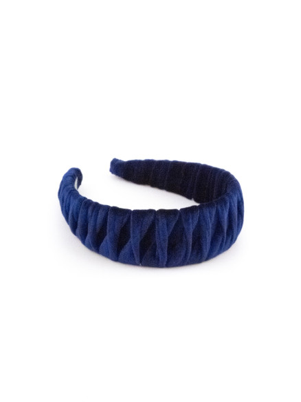 Navy Pleated Headband | MC Davidian Couture Collection