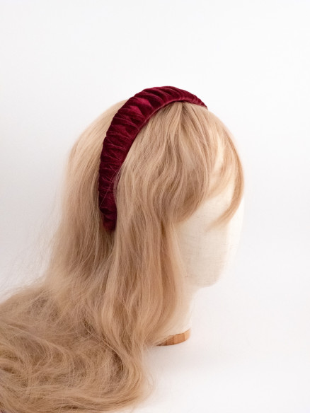 Navy Pleated Headband | MC Davidian Couture Collection