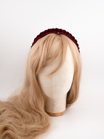 Navy Pleated Headband | MC Davidian Couture Collection