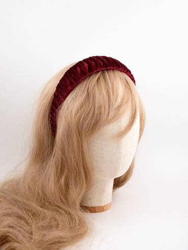 Navy Pleated Headband | MC Davidian Couture Collection