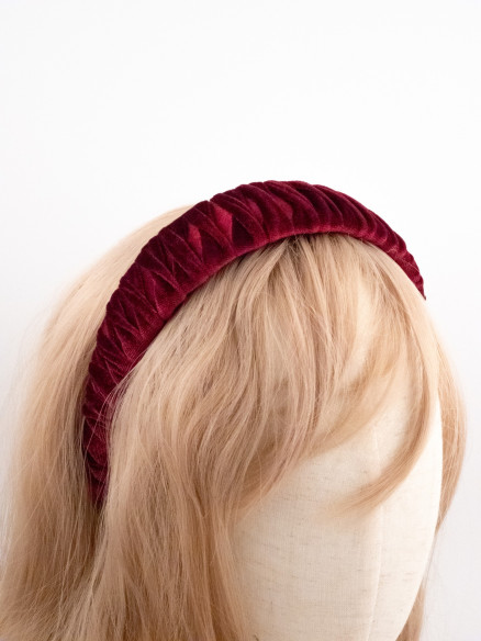 Navy Pleated Headband | MC Davidian Couture Collection