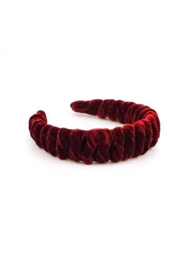 Burgundy Velvet Twist Headband | MC Davidian Couture Collection