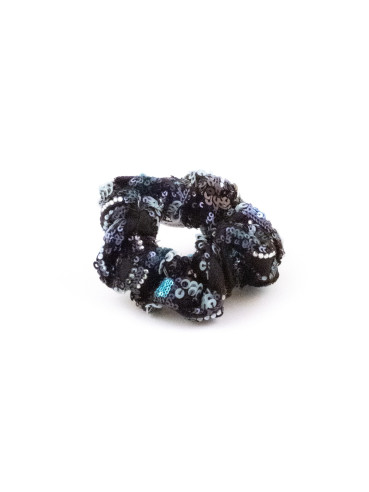 Midnight Blue Sequin Scrunchie | MC Davidian Couture Collection